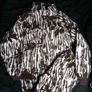 Vintage Realtree Spartan Autumn Camouflage Fleece Jacket + Cargo Pants Suit